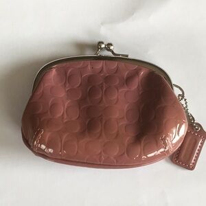 COACH Kisslock Coin Purse Blush Pink